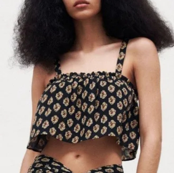 ZARA cropped cotton top size XS - Picture 1 of 9